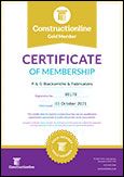 Constructionline Gold Certificate